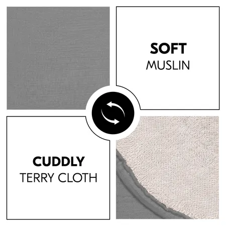 Soft muslin meets cuddly terry cloth