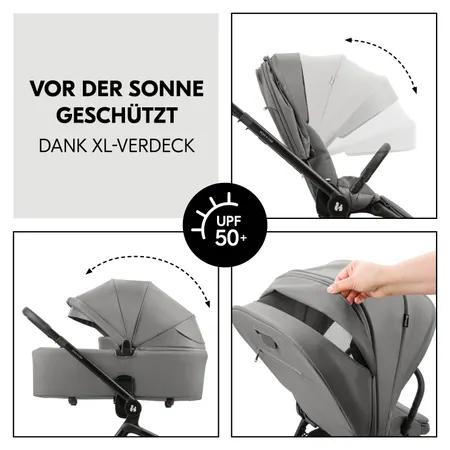XL-Verdeck für maximalen Schutz vor der Sonne