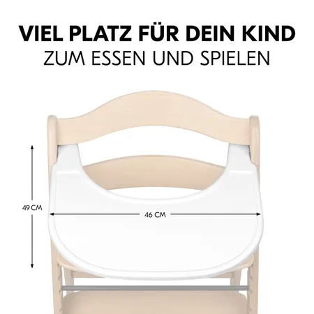 Viel Platz für dein Kind zum Essen und Spielen