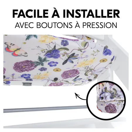Fixation rapide et facile avec boutons à pression