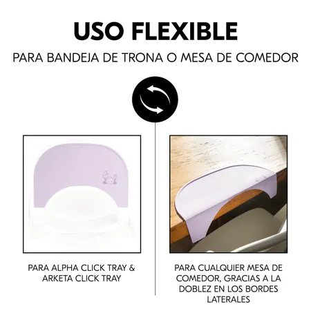 Uso flexible para la bandeja de la trona o la mesa