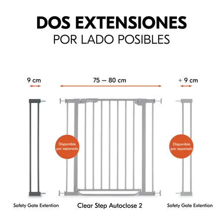 Cada barrera puede llevar dos extensiones