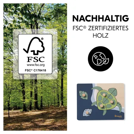 Nachhaltiges Spiel aus FSC®-zertifiziertem Holz 
