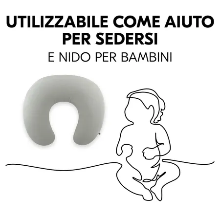Utilizzabile come ausilio per sedersi e baby nest