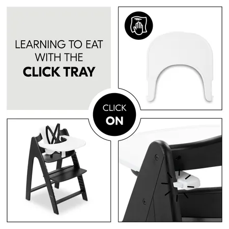 Learning to eat with the click tray
