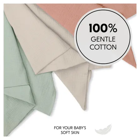 100% gentle cotton for your baby’s soft skin