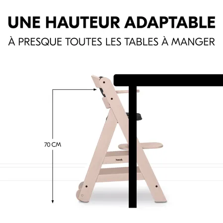 Hauteur pratique pour presque toutes les tables