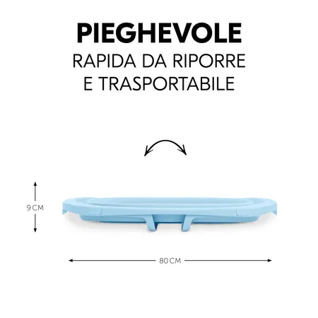 Pieghevole, rapida da riporre e trasportabile