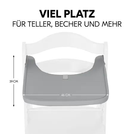 Viel Platz für dein Kind zum Essen und Spielen