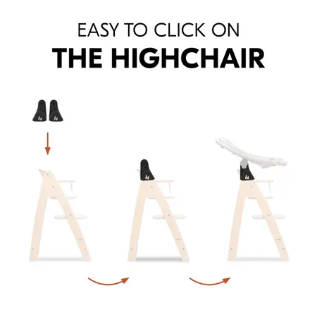 Easily click onto the highchair