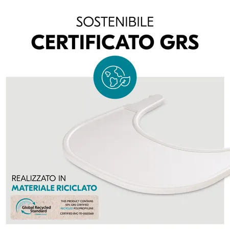 Materiale sostenibile e certificato GRS