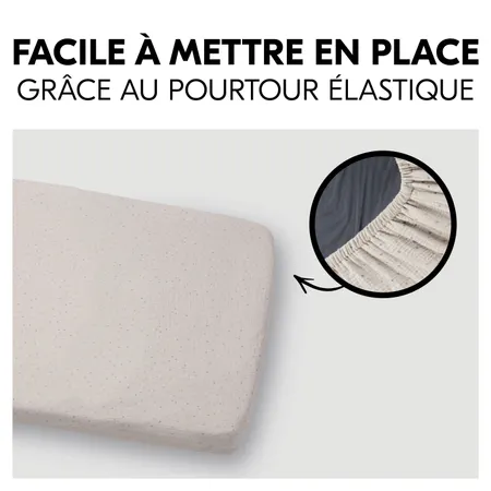 Facile à fixer sur le matelas grâce à l'élastique