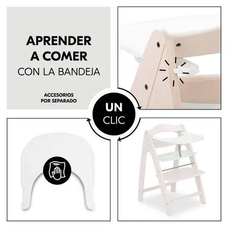 Aprender a comer con la bandeja de un clic