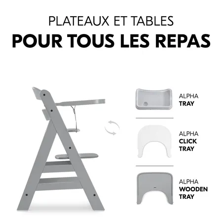 Tablettes à manger spacieux disponibles en option