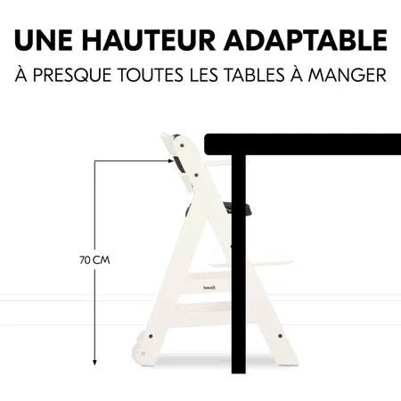 Hauteur pratique pour presque toutes les tables