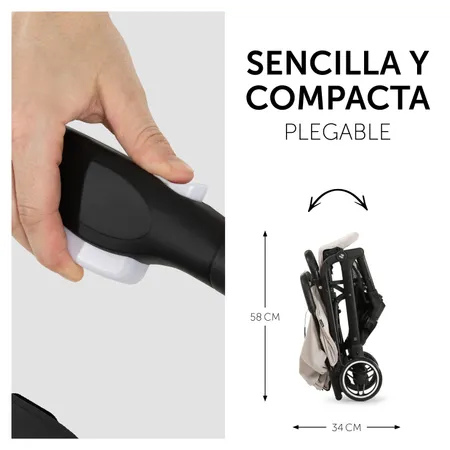 Plegable con una mano, ligero y cómodo de llevar