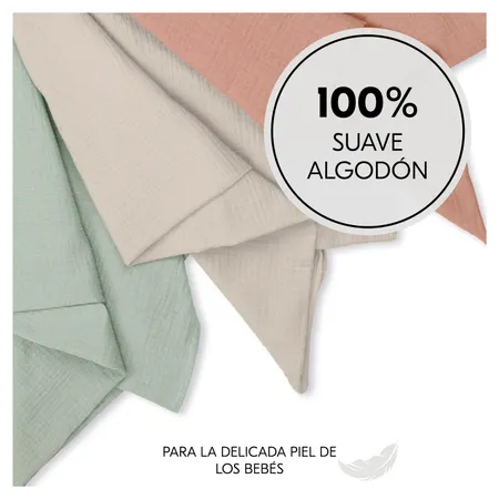 100% algodón suave para una piel suave de bebé