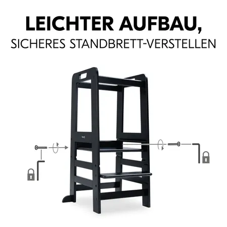 Leichter Aufbau, sicheres Standbrett-Verstellen