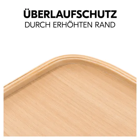 Erhöhter Rand dient als Überlaufschutz