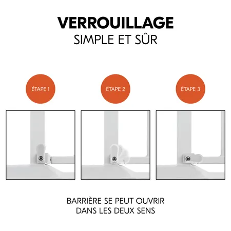 Peut être bloquée de manière sûre et rapide