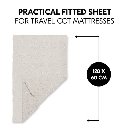 Practical fitted sheet for travel cot mattresses