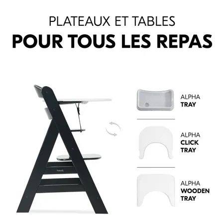 Tablettes à manger spacieux disponibles en option