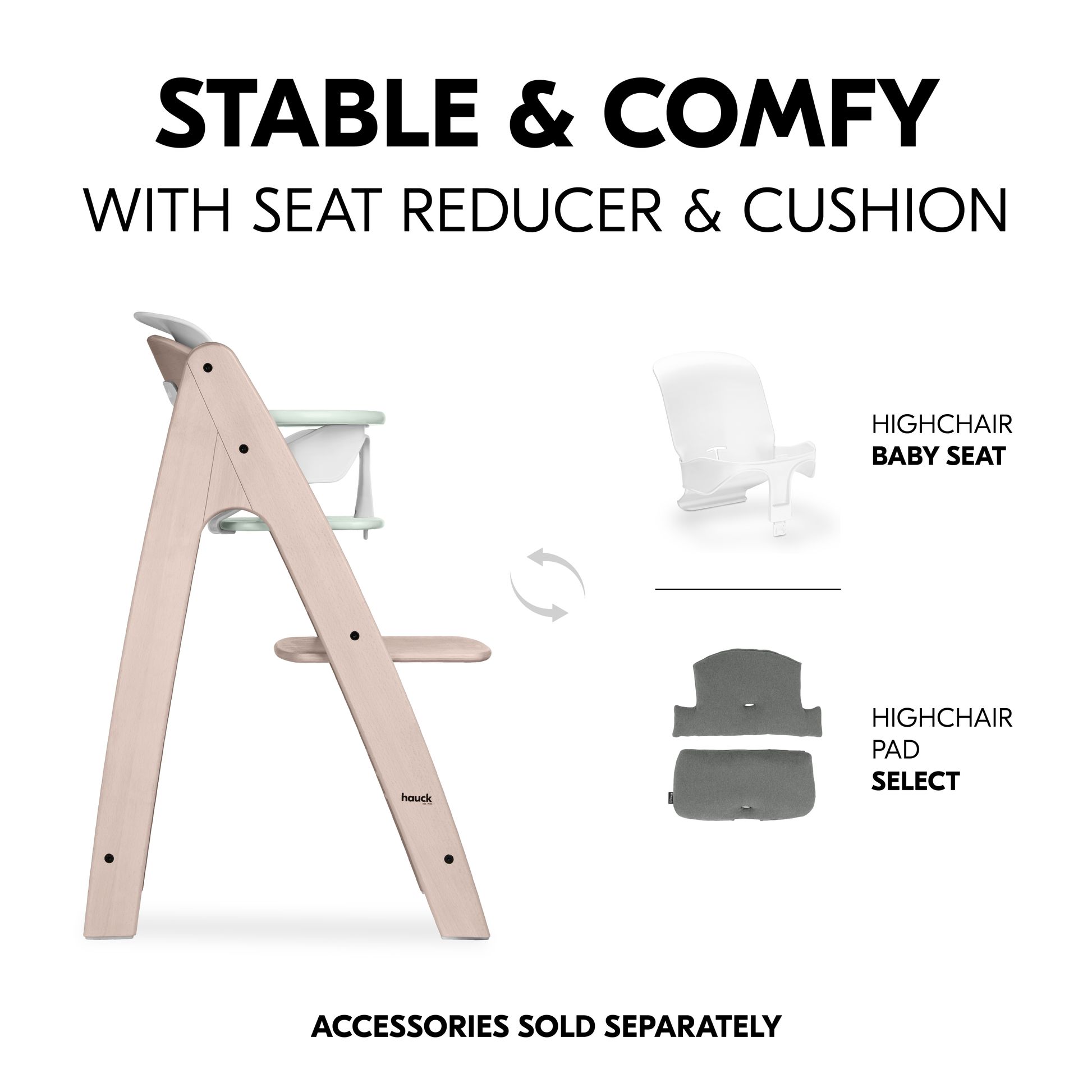 Arketa with separately sold seat reducer and cushion