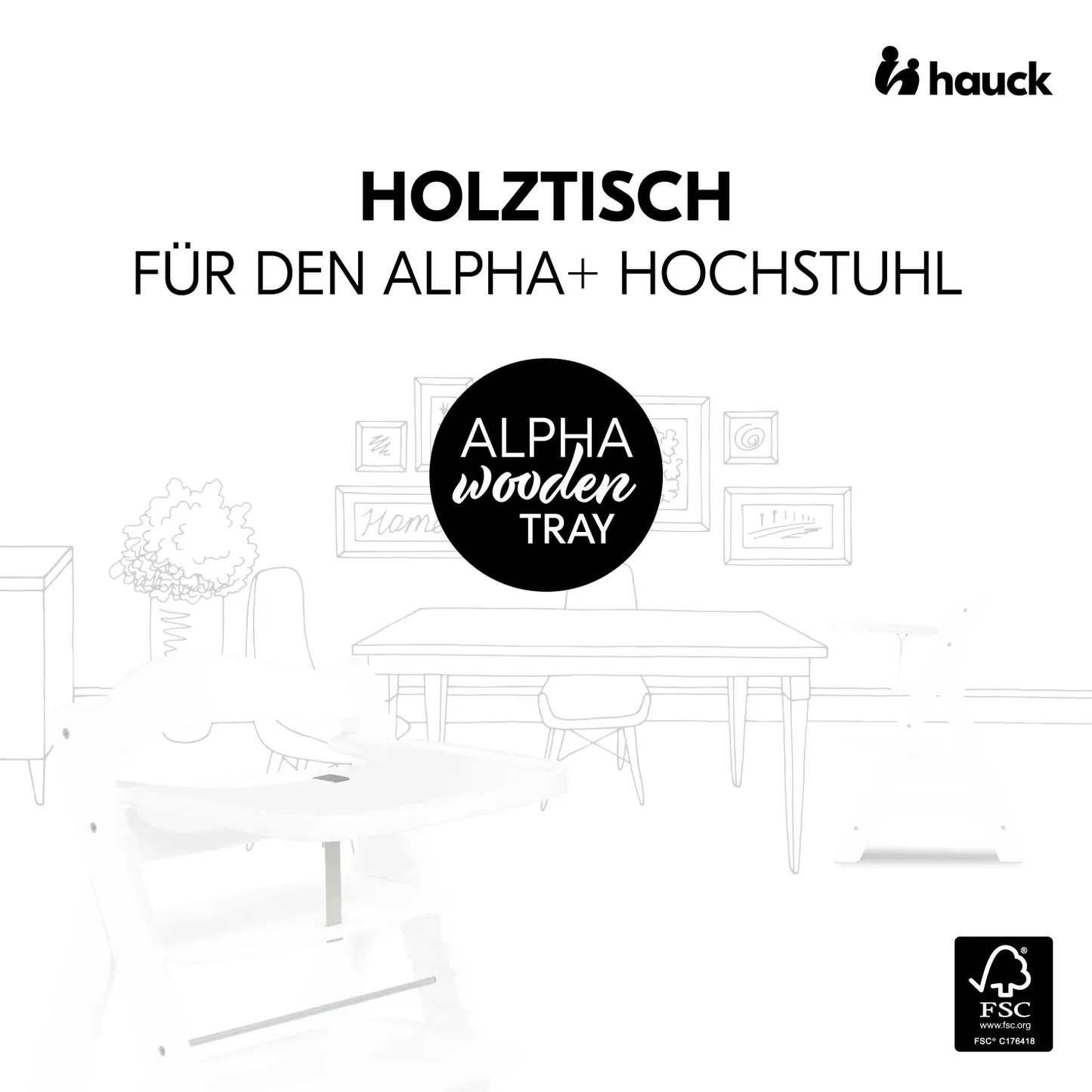 Alpha Wooden Tray