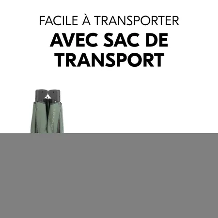 Facile à transporter grâce au sac de transport