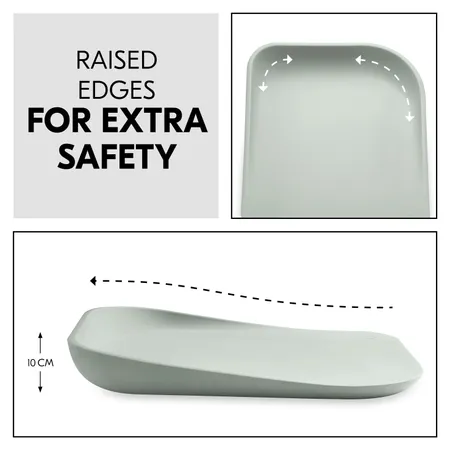 Extra safety thanks to elevated edges
