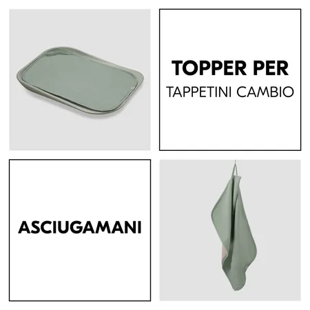 Telo per fasciatoio e asciugamano in uno