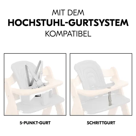 Mit dem Hochstuhl-Gurtsystem kompatibel