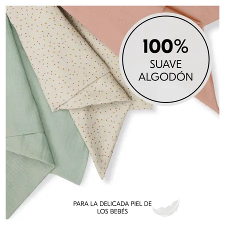 100% algodón suave para una piel suave de bebé
