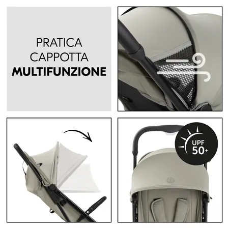 Cappotta con protezione UV e aperture in rete