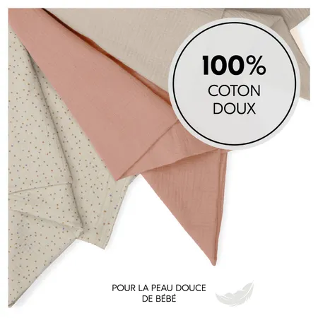 100% coton pour la peau sensible de bébé