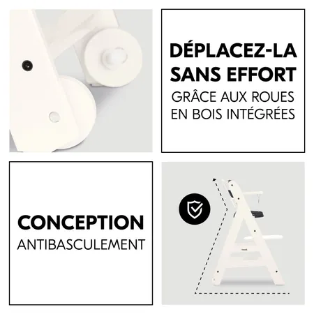 Construction stable avec roues en bois intégrées