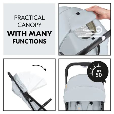 UV-protected sun canopy with viewing window