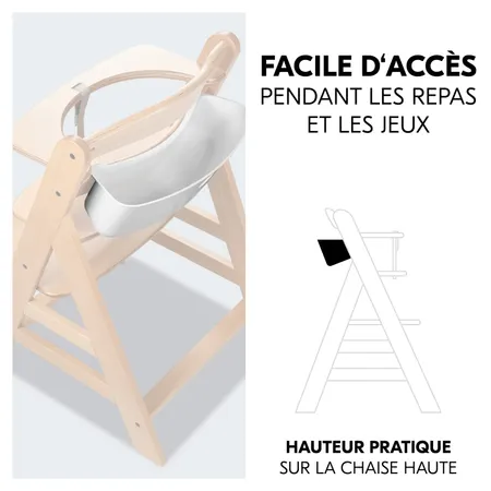 Accès facile pendant les repas et les temps de jeu