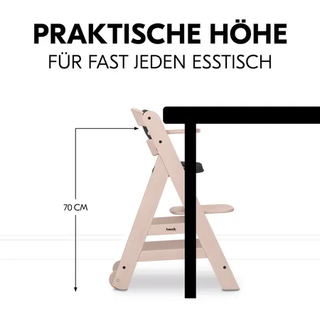 Praktische Höhe für fast jeden Tisch