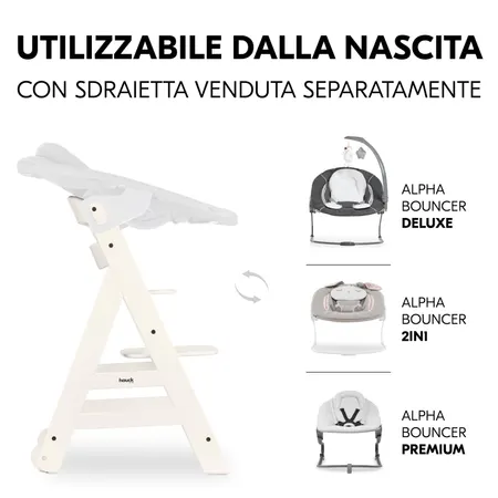 Uso dalla nascita con le sdraiette Hauck separate