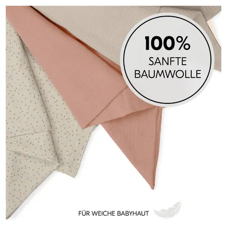 100% sanfte Baumwolle für weiche Babyhaut