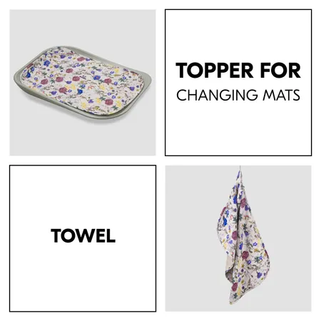 Topper for changing mat and towel in one