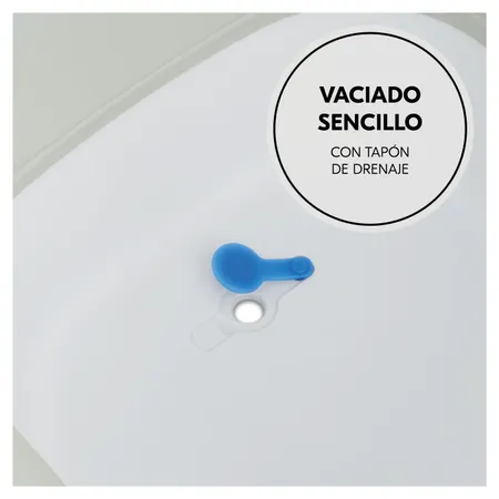 Fácil descarga de agua con tapón de vaciado
