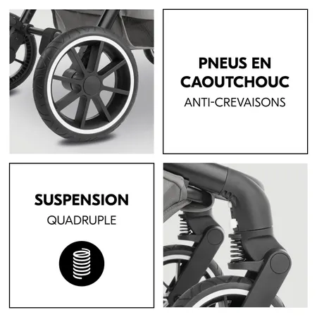 Roues anti-crevaison et bonne suspension