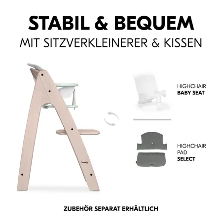 Stabil und bequem mit Sitzverkleinerer und Kissen