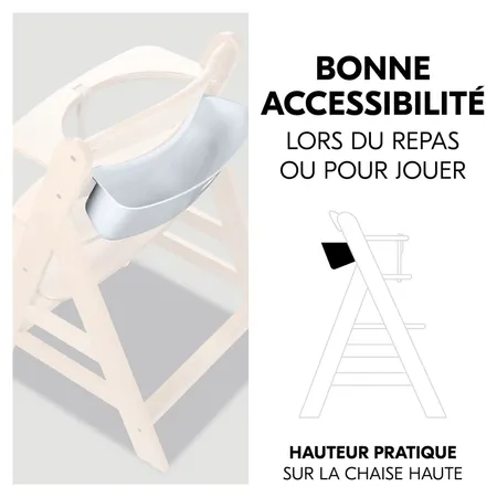 Accès facile pendant les repas et les temps de jeu