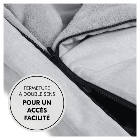 Fermeture éclair double sens pour enfilage facile