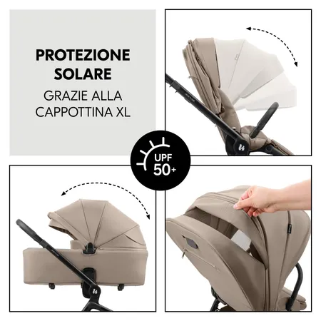 Cappottina XL per la massima protezione dal sole