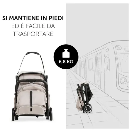 Chiusura compatta, resta in piedi da solo