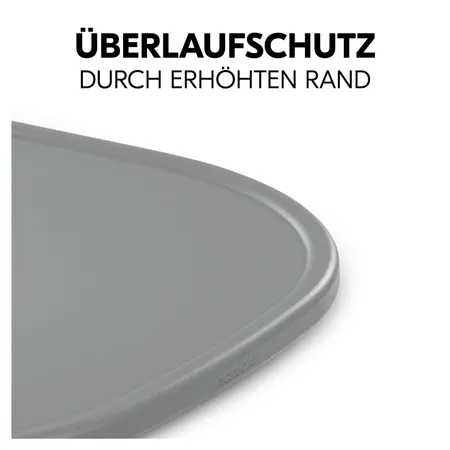 Erhöhter Rand dient als Überlaufschutz